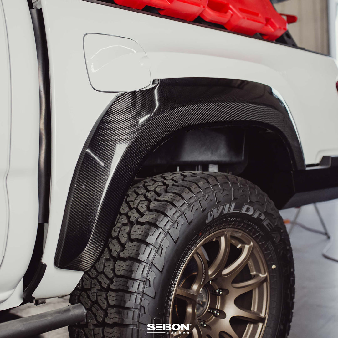 Seibon Carbon fiber rear fender flares for 2016-2023 Toyota Tacoma - image 2