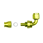 Load image into Gallery viewer, -8 AN 90 Degree Female Aluminum Hose End (PTFE)

