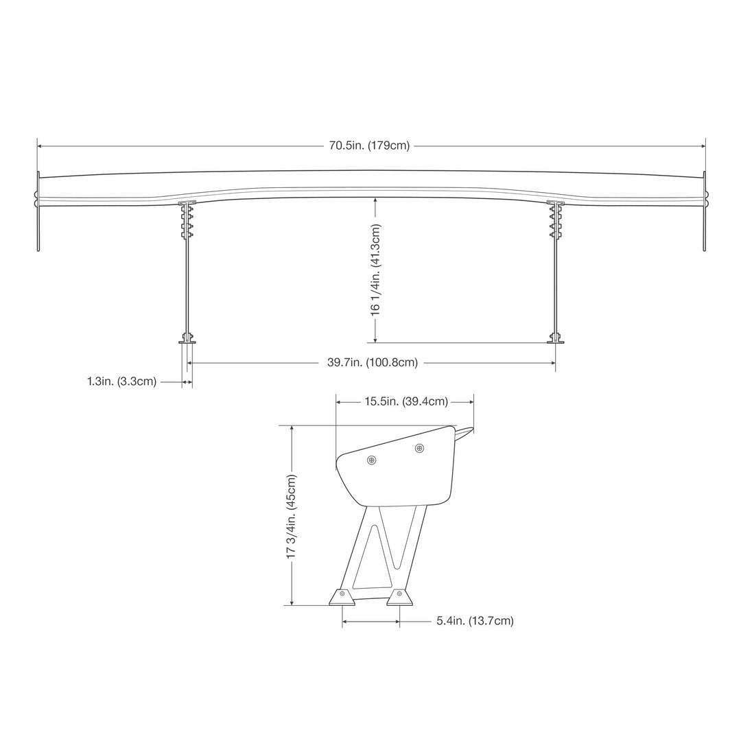 Seibon Universal Carbon Fiber GT Wing (70.5” Wide) - image 8