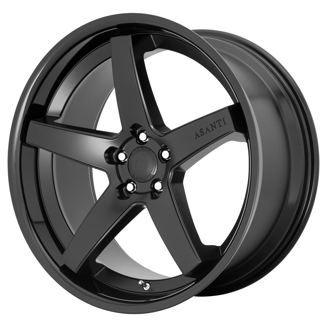 Asanti Black Label ABL31 REGAL SATIN BLACK W/ GLOSS BLACK LIP Wheel - image 1