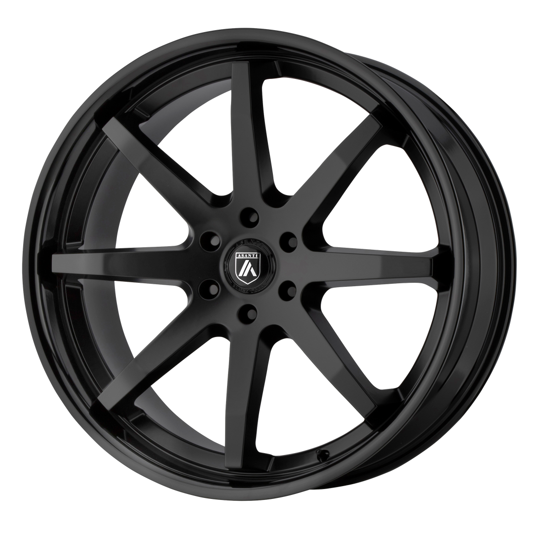 Asanti Black Label ABL-32 KAISER SATIN BLACK W/ GLOSS BLACK LIP Wheel - image 1