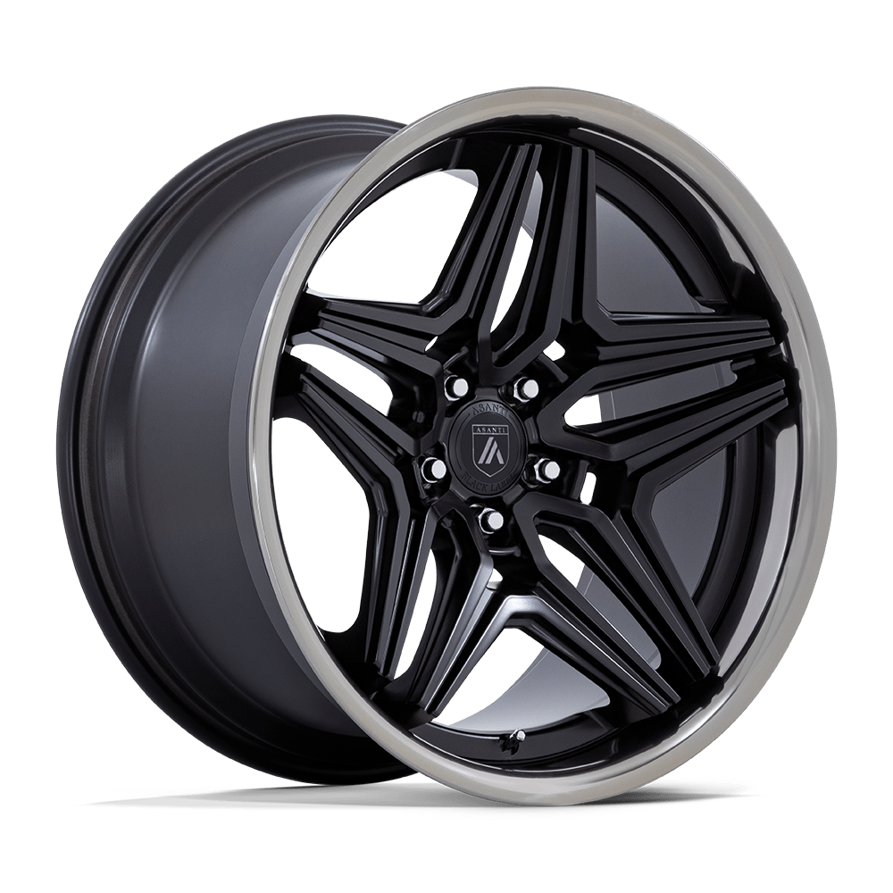 Asanti Black Label AB046 DUKE SATIN BLACK W/ DDT LIP Wheel - image 1
