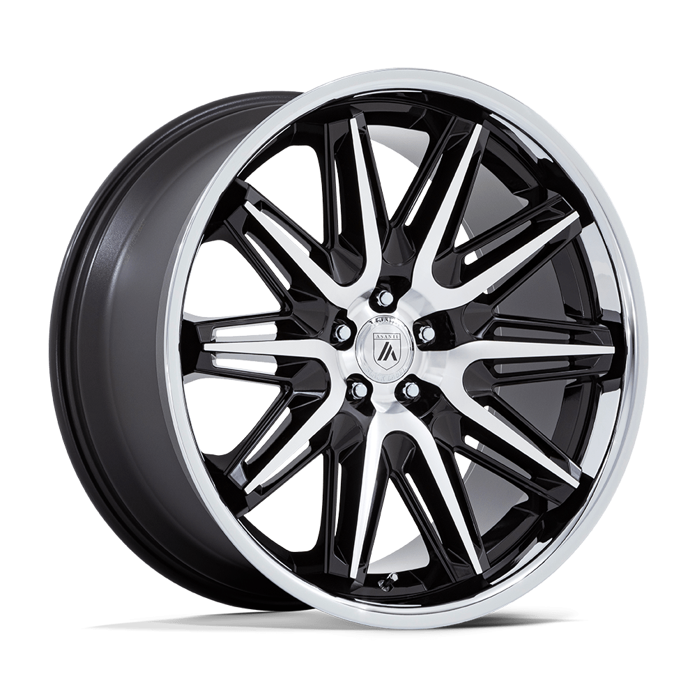 Asanti Black Label AB047 IMPERATOR GLOSS BLACK MACHINED W/ SS LIP Wheel - image 1