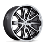Load image into Gallery viewer, Asanti Black Label AB047 IMPERATOR GLOSS BLACK MACHINED W/ SS LIP Wheel - image 1
