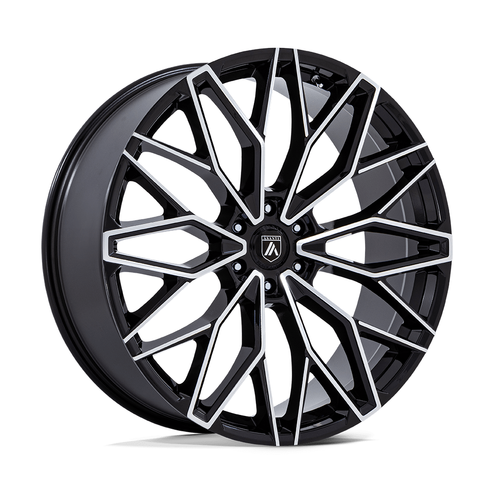 Asanti Black Label AB050 MOGUL 6 GLOSS BLACK W/ MACHINED FACE Wheel - image 1
