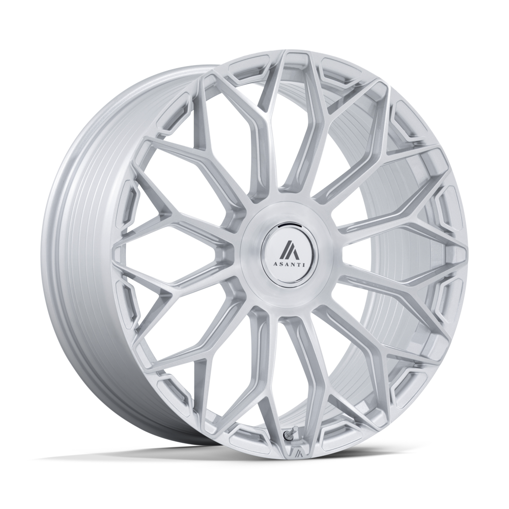 Asanti Black Label AB051 ENVOY GLOSS SILVER W/ BRUSHED FACE Wheel - image 1
