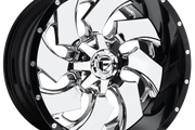 Fuel D240 CLEAVER CHROME PLATED GLOSS BLACK LIP Wheel - image 1