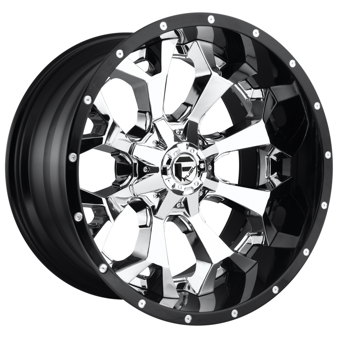 Fuel D246 ASSAULT CHROME PLATED GLOSS BLACK LIP Wheel - image 1