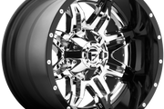 Fuel D266 LETHAL CHROME PLATED GLOSS BLACK LIP Wheel - image 1