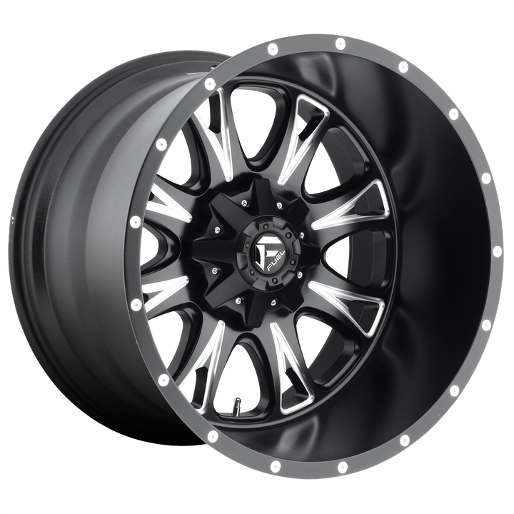 Fuel d513 throttle matte black milled wheel   image 1