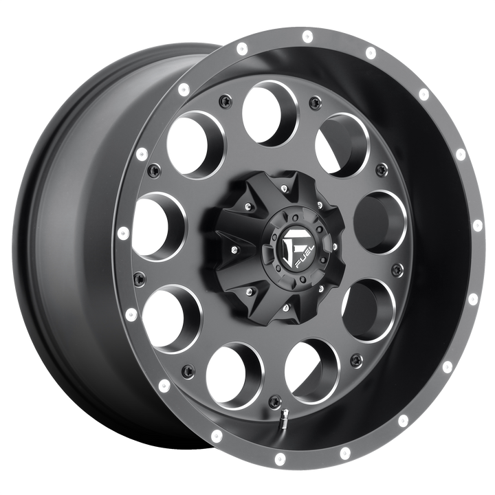 Fuel d525 revolver matte black milled wheel   image 1