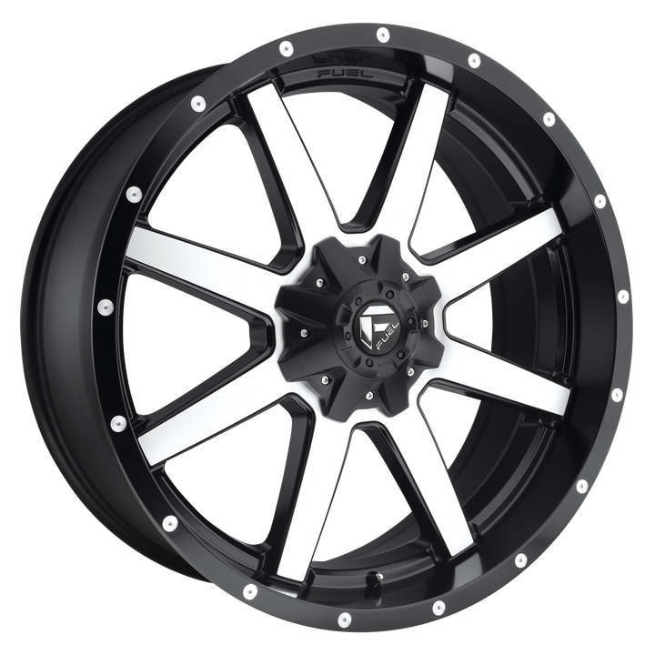 Fuel d537 maverick matte black machined wheel   image 1