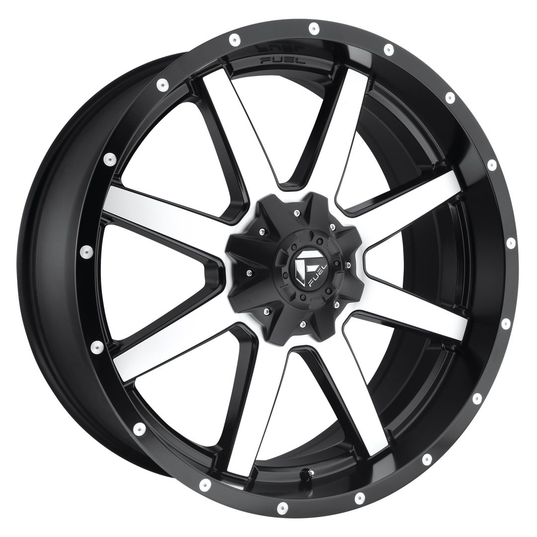 Fuel D537 MAVERICK MATTE BLACK MACHINED Wheel - image 1