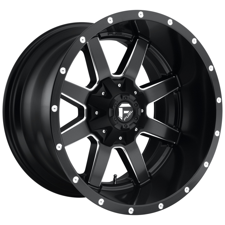 Fuel d538 maverick matte black milled wheel   image 1