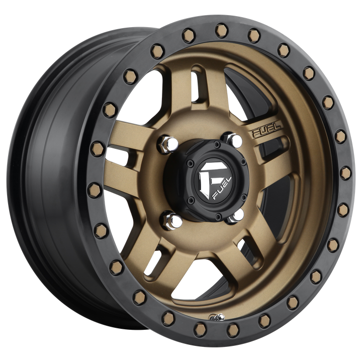 Fuel d583 anza matte bronze black bead ring wheel   image 1