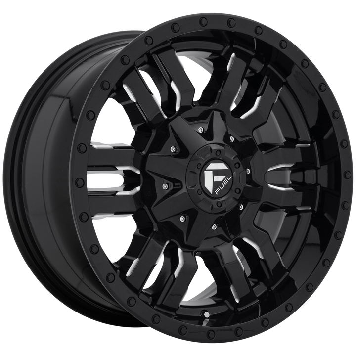 Fuel d595 sledge gloss black milled wheel   image 1