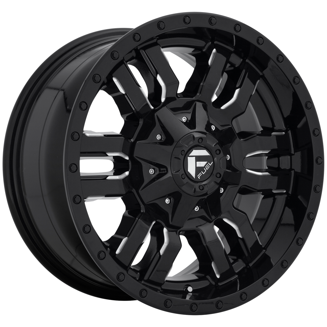 Fuel D595 SLEDGE GLOSS BLACK MILLED Wheel - image 1