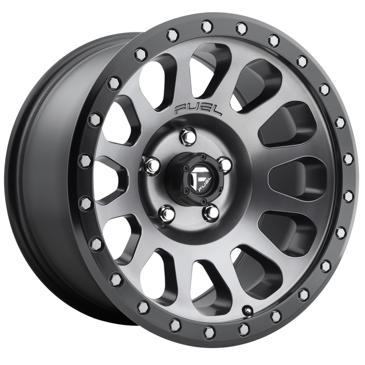 Fuel d601 vector matte gunmetal black bead ring wheel   image 1