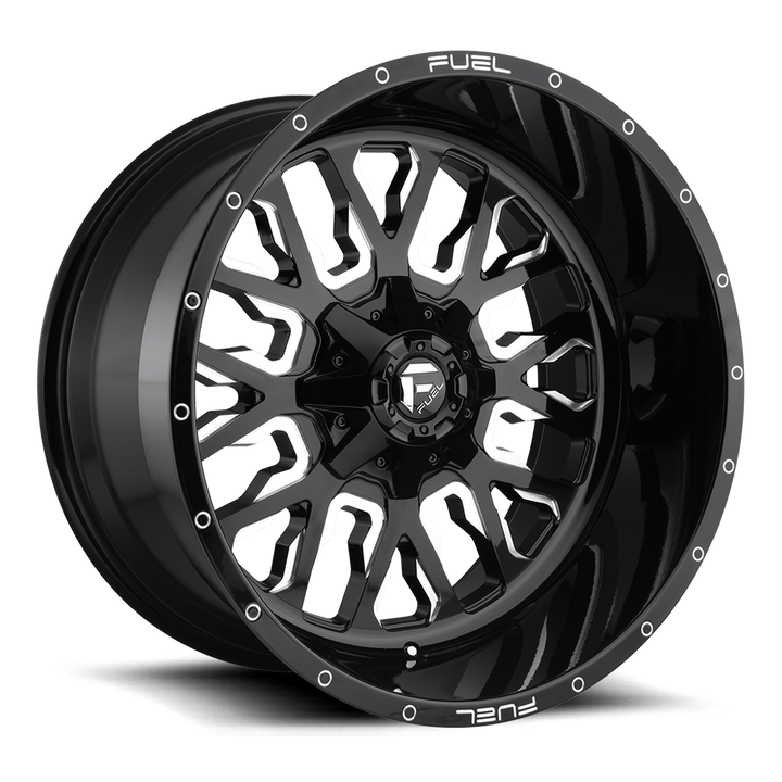 Fuel d611 stroke gloss black milled wheel   image 1