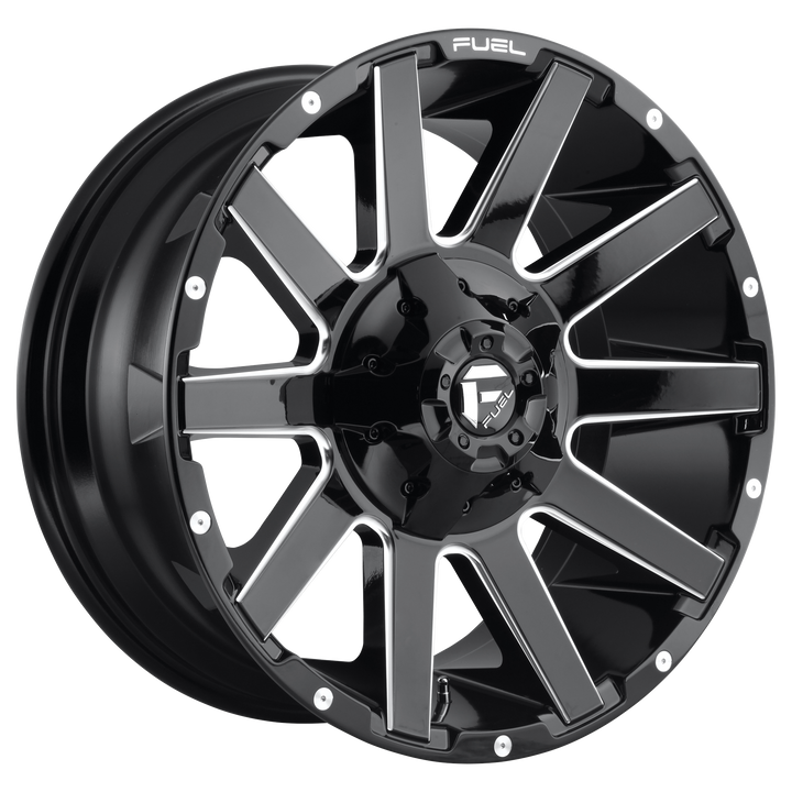 Fuel d615 contra gloss black milled wheel   image 1