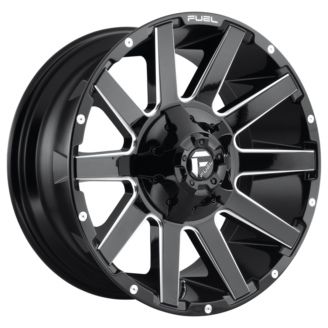 Fuel D615 CONTRA GLOSS BLACK MILLED Wheel - image 1