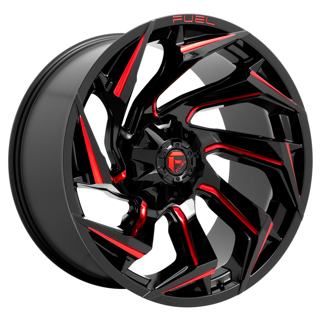 Fuel D755 REACTION GLOSS BLACK MILLED W/ RED TINT Wheel - image 1