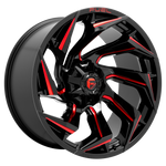 Load image into Gallery viewer, Fuel D755 REACTION GLOSS BLACK MILLED W/ RED TINT Wheel - image 1
