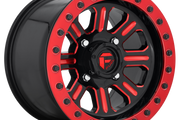 Fuel UTV D911 HARDLINE UTV BEADLOCK GLOSS BLACK RED TINTED CLEAR Wheel - image 1
