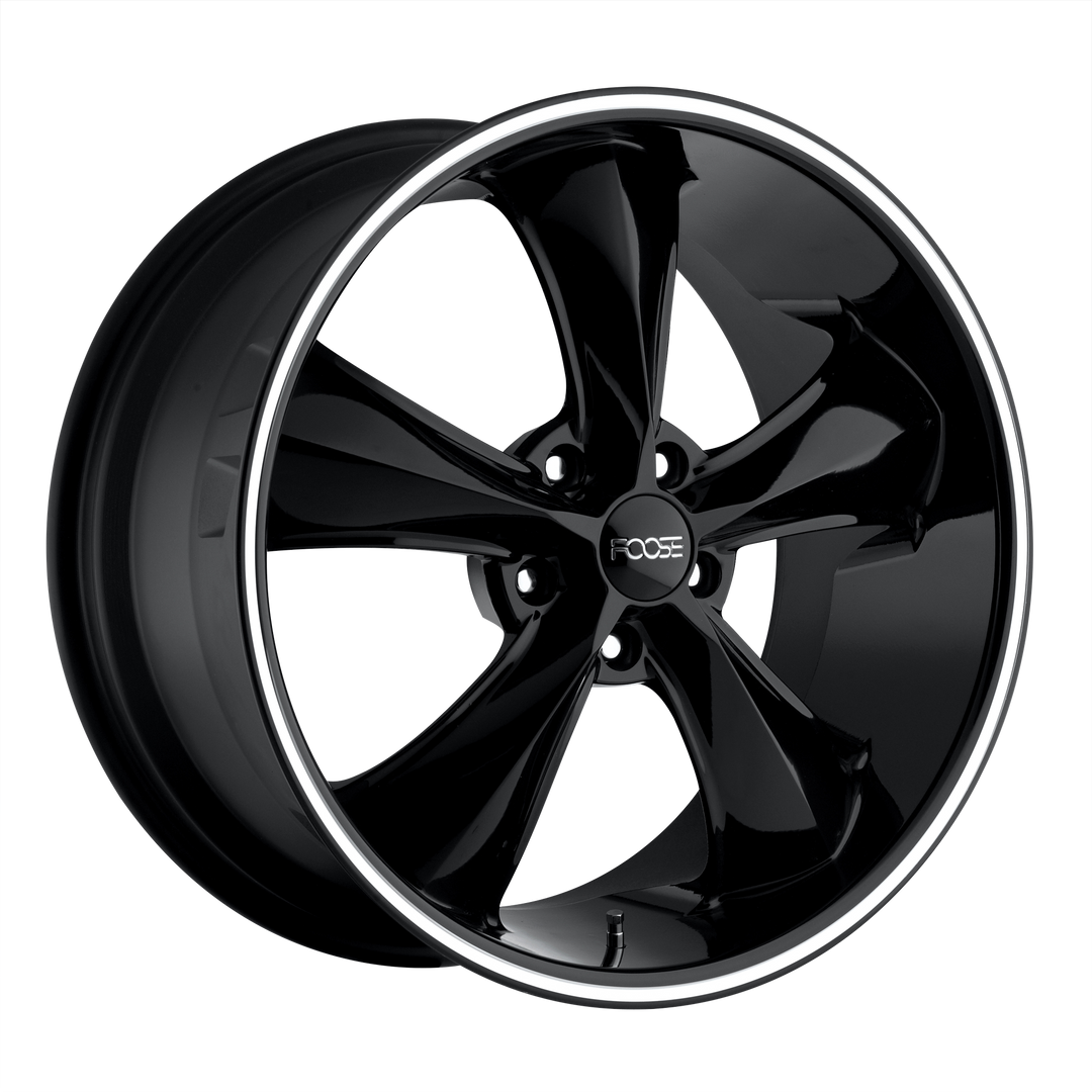 Foose 1PC F104 LEGEND GLOSS BLACK MILLED Wheel - image 1
