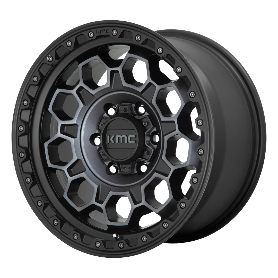 KMC KM545 TREK SATIN BLACK W/ GRAY TINT Wheel - image 1