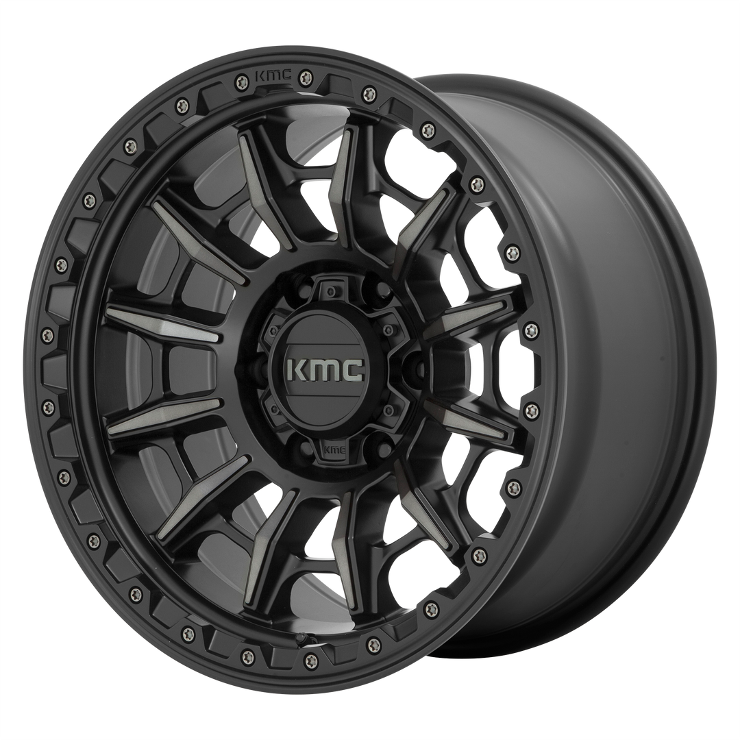 KMC KM547 CARNAGE SATIN BLACK W/ GRAY TINT Wheel - image 1