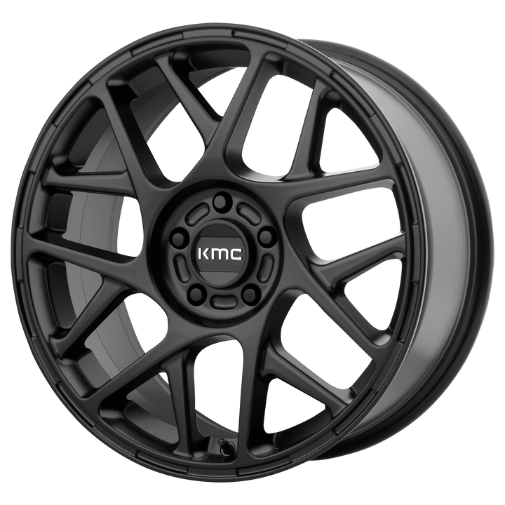 Kmc km708 bully satin black wheel   image 1