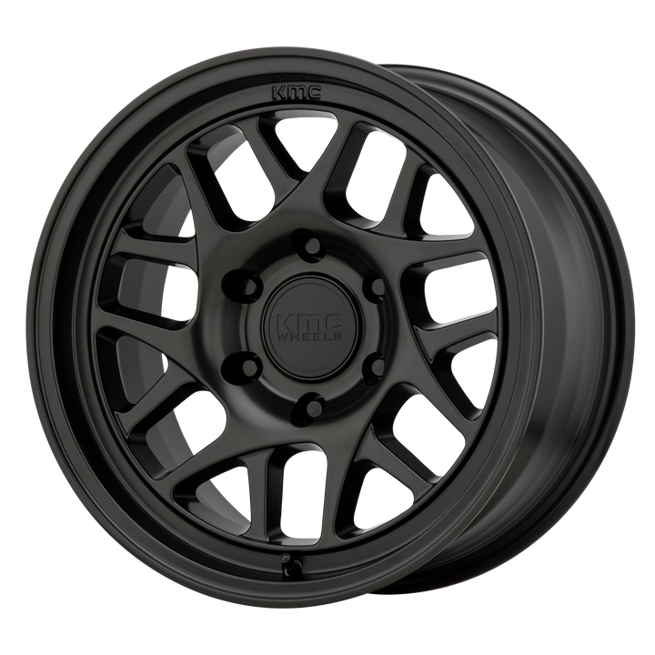 Kmc km717 bully ol satin black wheel   image 1
