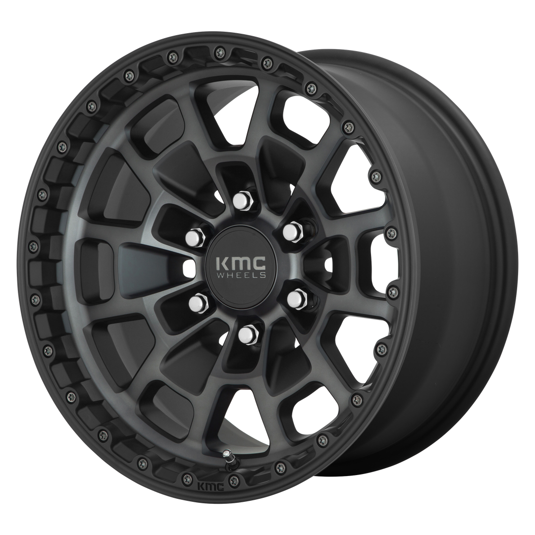 KMC KM718 SUMMIT SATIN BLACK W/ GRAY TINT Wheel - image 1