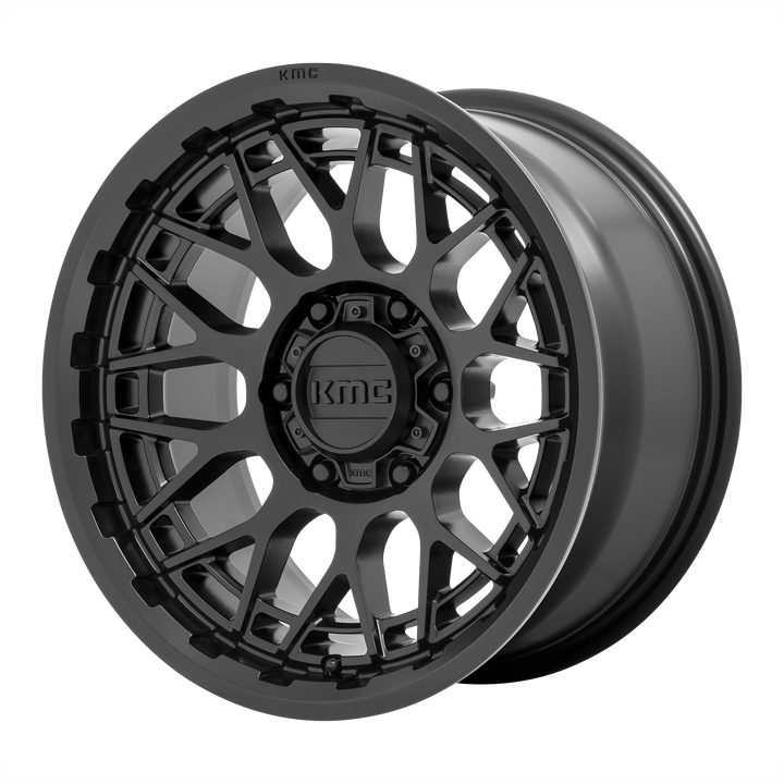 Kmc km722 technic satin black wheel   image 1