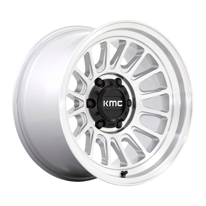 Kmc km724 impact ol silver machined wheel   image 1