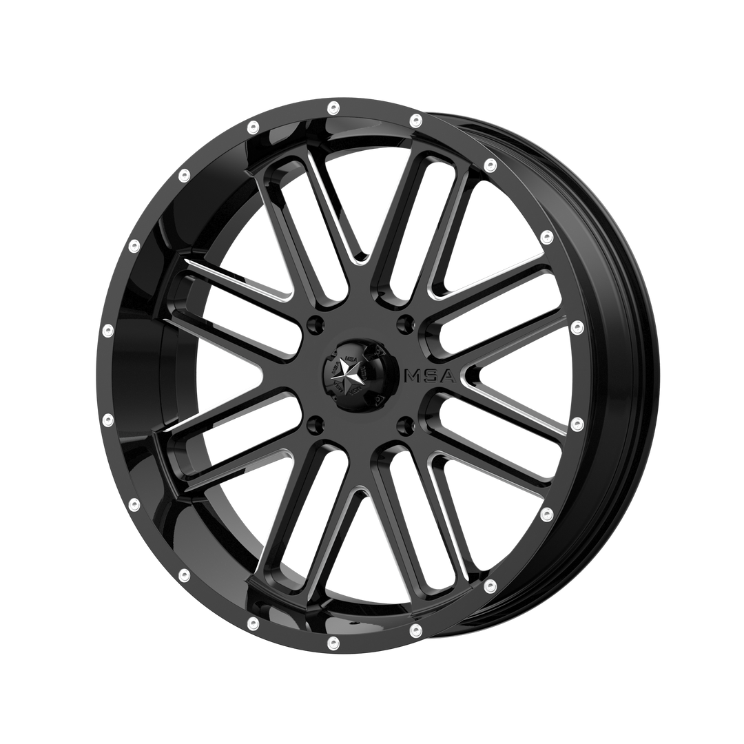 MSA Offroad Wheels M35 BANDIT UTV GLOSS BLACK MILLED Wheel - image 1