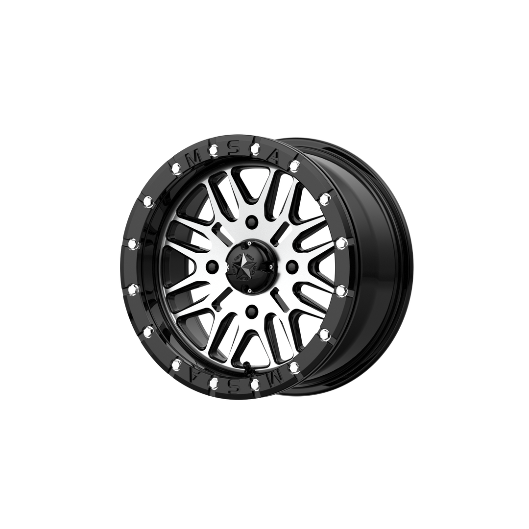 MSA Offroad Wheels M37 BRUTE UTV BEADLOCK GLOSS BLACK MACHINED Wheel - image 1