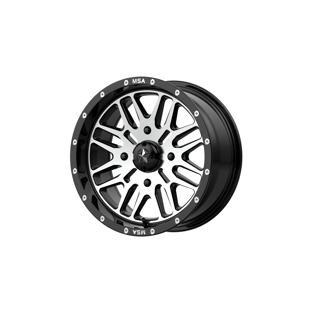 MSA Offroad Wheels M38 BRUTE UTV GLOSS BLACK MACHINED Wheel - image 1