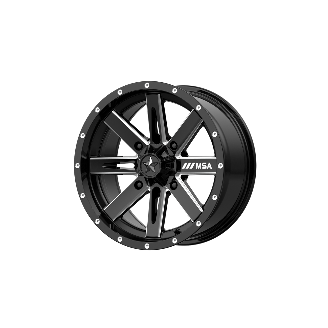 MSA Offroad Wheels M41 BOXER UTV GLOSS BLACK MILLED Wheel - image 1