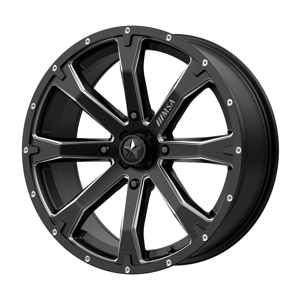 MSA Offroad Wheels M42 BOUNTY UTV SATIN BLACK MILLED Wheel - image 1