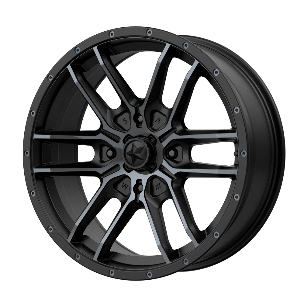 MSA Offroad Wheels M43 FANG UTV SATIN BLACK W/ TITANIUM TINT Wheel - image 1