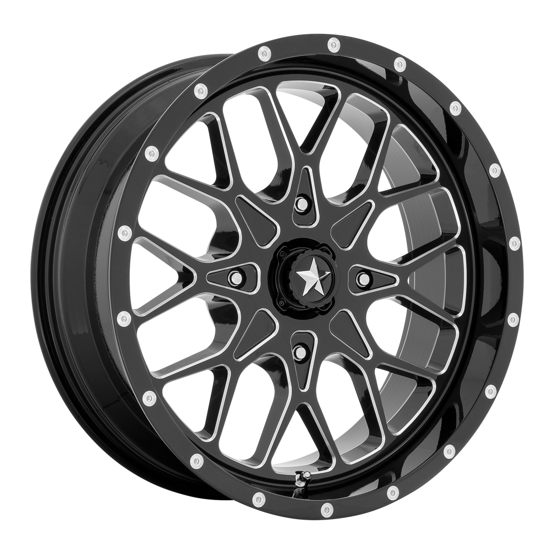 MSA Offroad Wheels M45 PORTAL UTV GLOSS BLACK MILLED Wheel - image 1