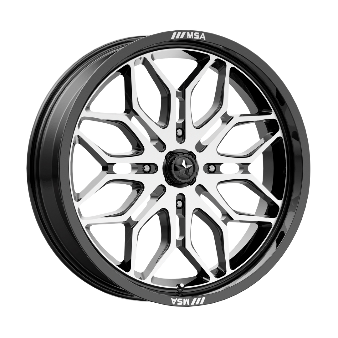 MSA Offroad Wheels M47 SNIPER UTV GLOSS BLACK MACHINED Wheel - image 1