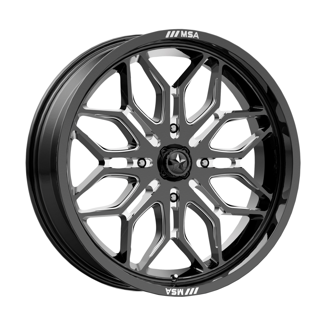 MSA Offroad Wheels M47 SNIPER UTV GLOSS BLACK MILLED Wheel - image 1