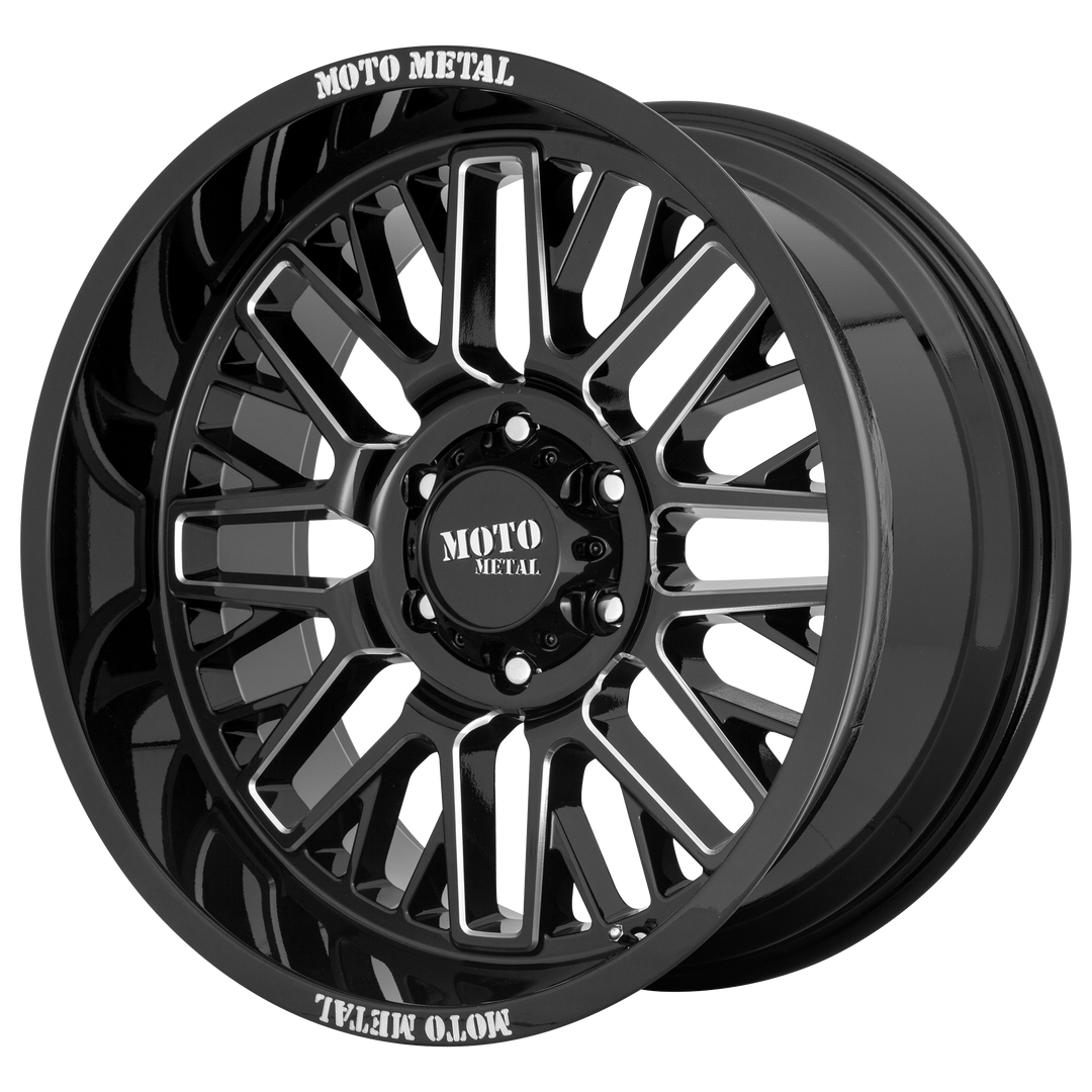 Moto Metal MO802 WARLOCK GLOSS BLACK MILLED Wheel - image 1