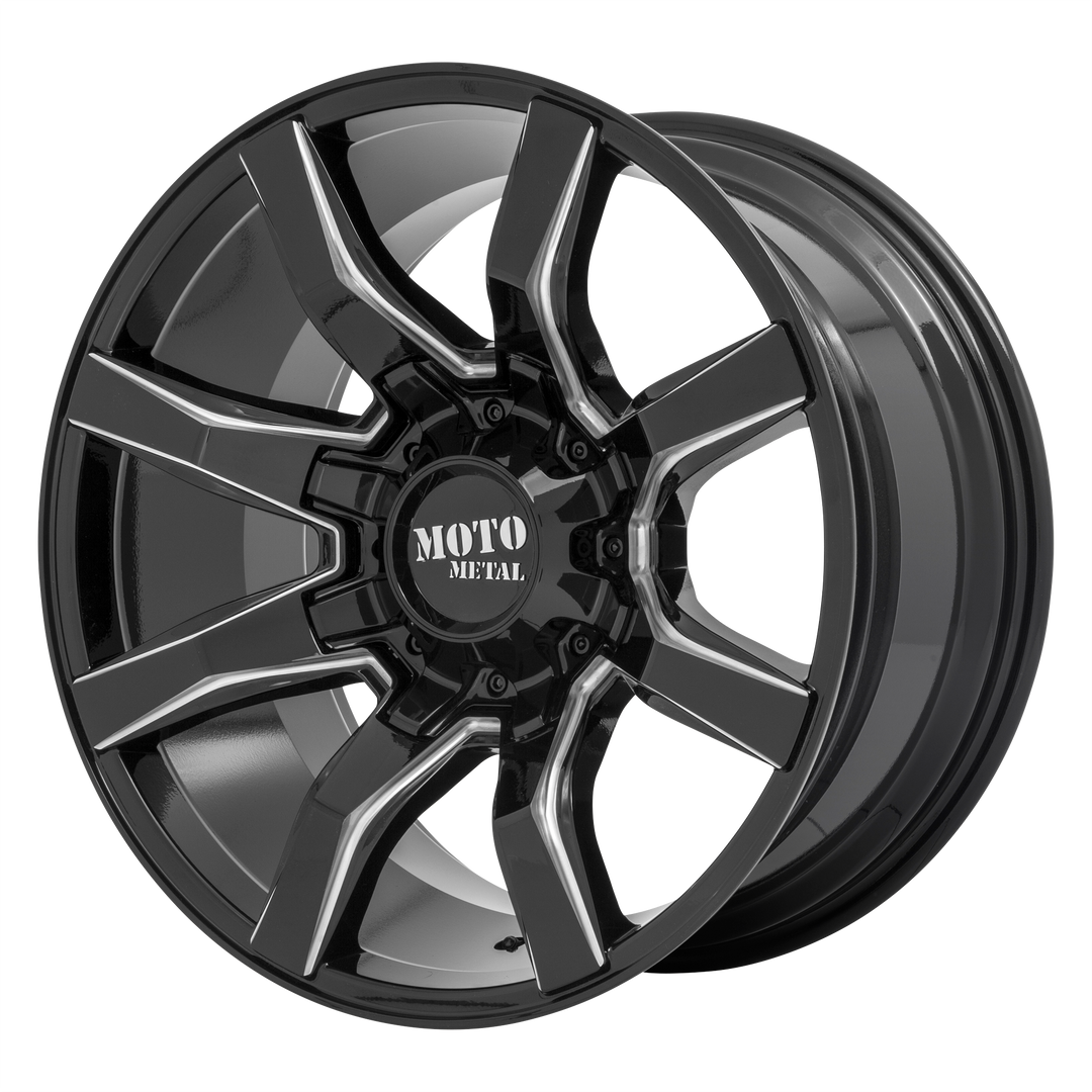Moto Metal MO804 SPIDER GLOSS BLACK MILLED Wheel - image 1