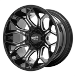 Load image into Gallery viewer, Moto Metal MO808 SNIPER GLOSS BLACK MILLED Wheel - image 1
