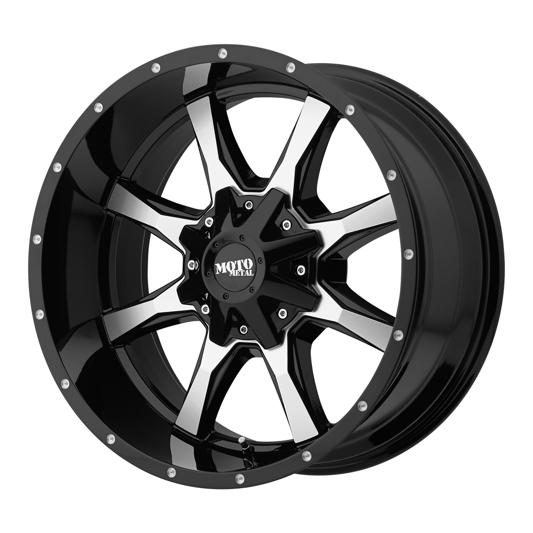 Moto Metal MO970 GLOSS BLACK W/ MACHINED FACE Wheel - image 1