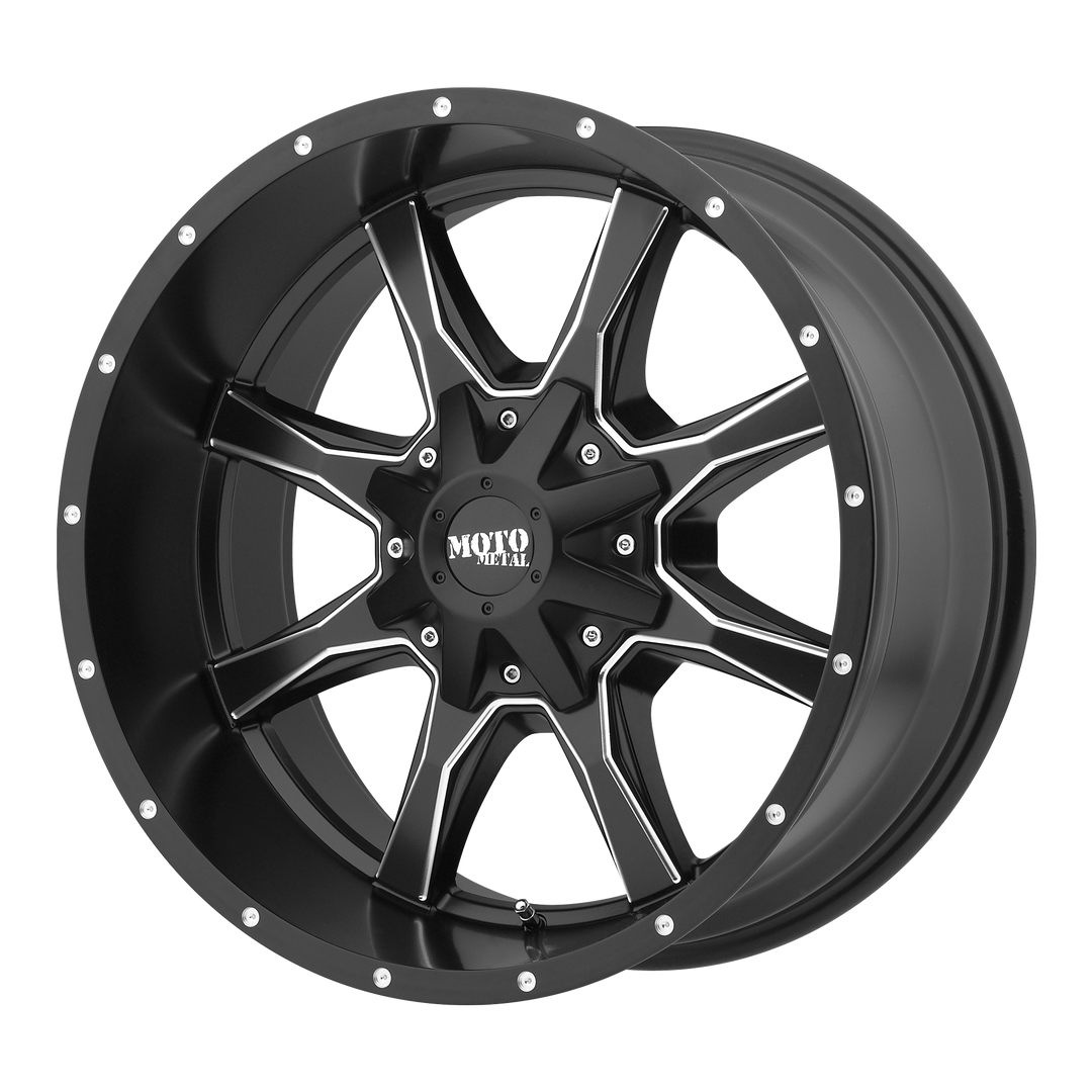 Moto Metal MO970 SEMI GLOSS BLACK MILLED Wheel - image 1